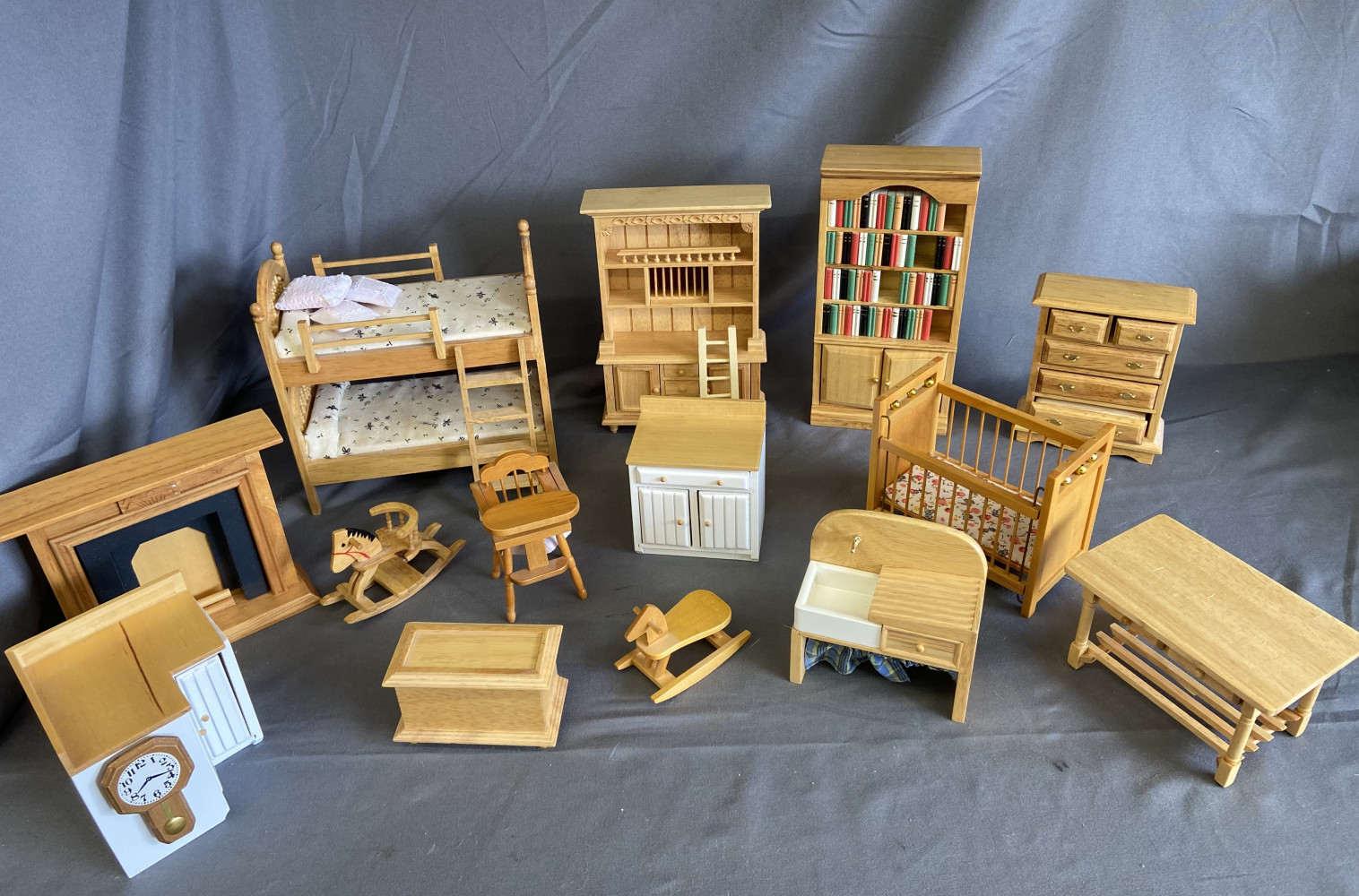 Light Coloured Wooden Dolls Furniture