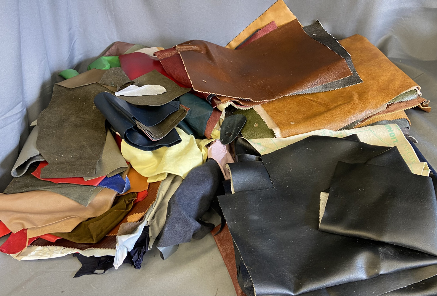 Large lot of leather and vinyl pieces