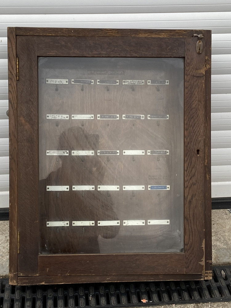 Lovely large vintage wooden key cupboard