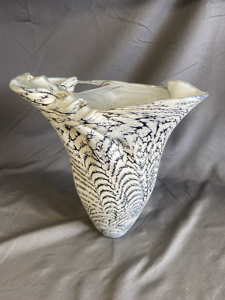 Contemporary studio art glass vase