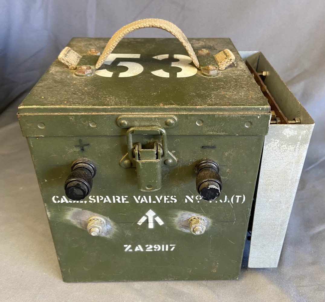 Vintage British Army Case, Spare Valves No. 4, believe to be converted into value tester