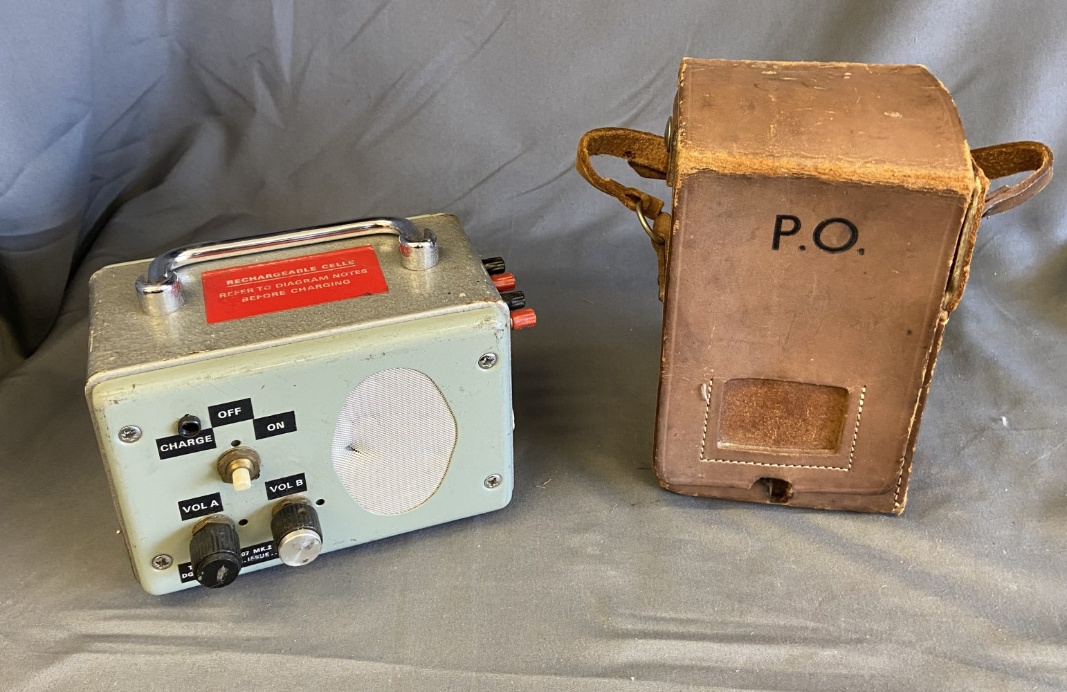 vintage British Post Office Multirange Meter And a portable radio transceiver