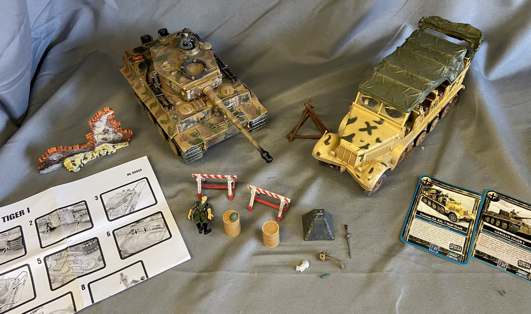 Collectable Unimax Toys of German Tiger Tank and Half Track
