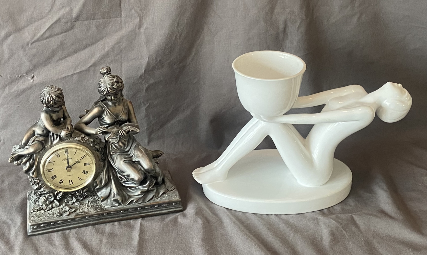 Household figures one with clock