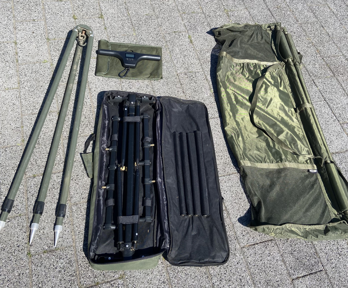 Tri pod and scales, rod rests and a Weigh Sling