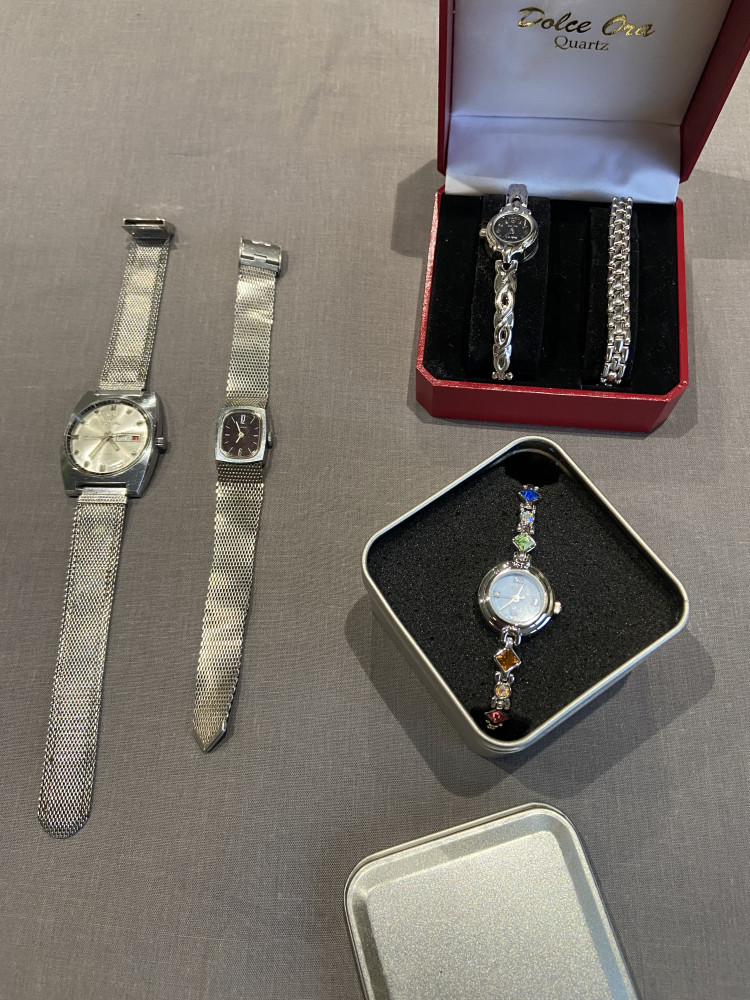 4 watches, Jovial, timed, Dolce Ora set and a Hama in box