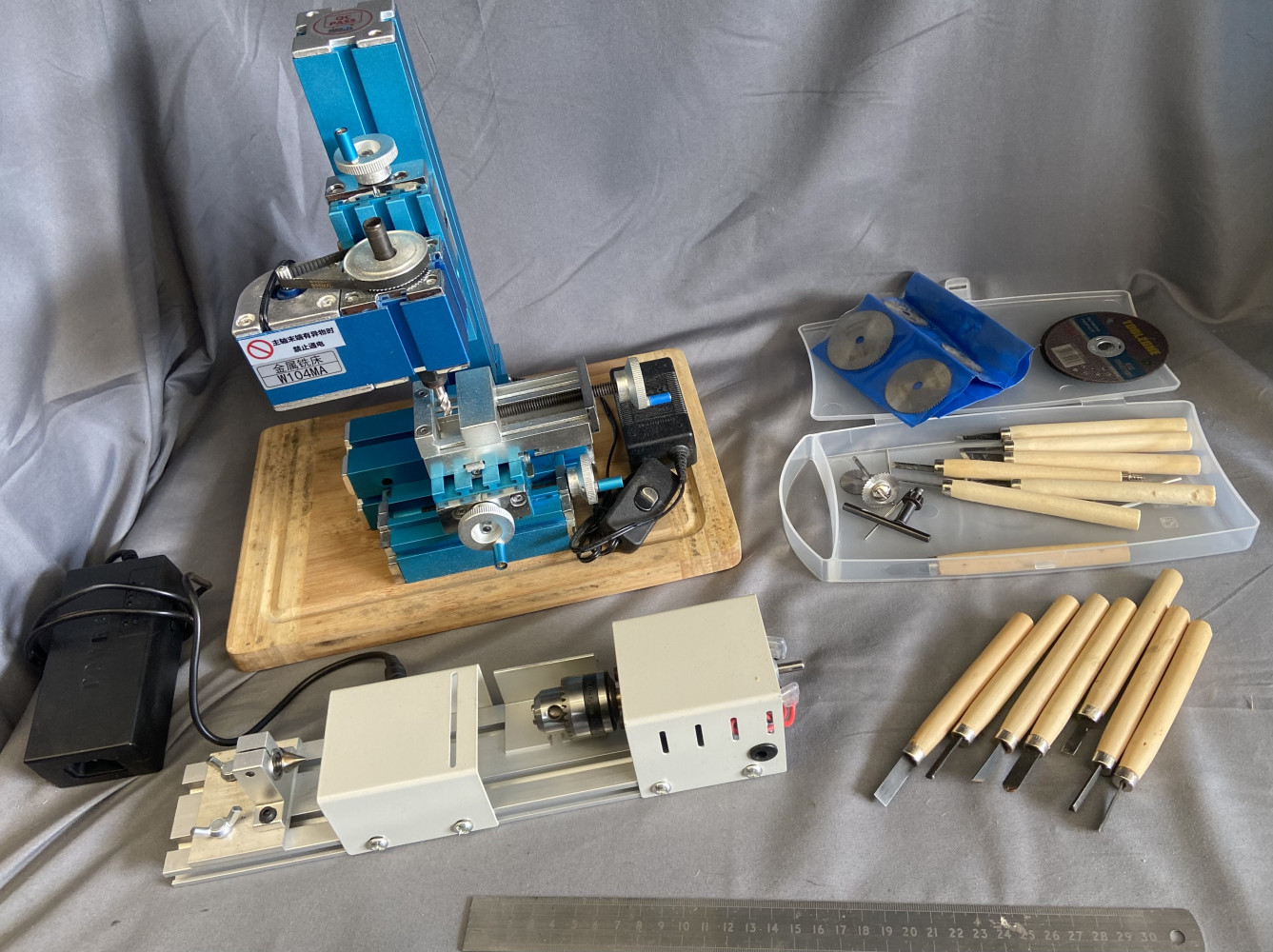 Mini metal milling machine W104MA, small lathe and mini lathe tools
