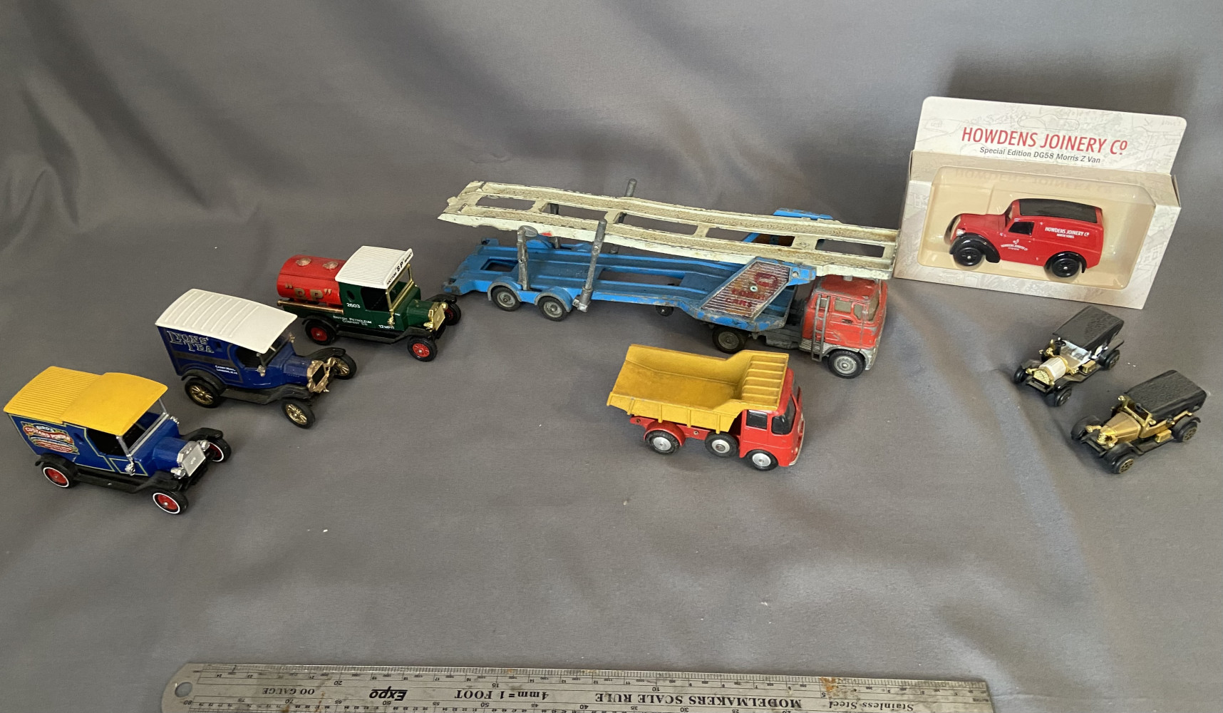 Mixed Play worn cars including Corgi toys