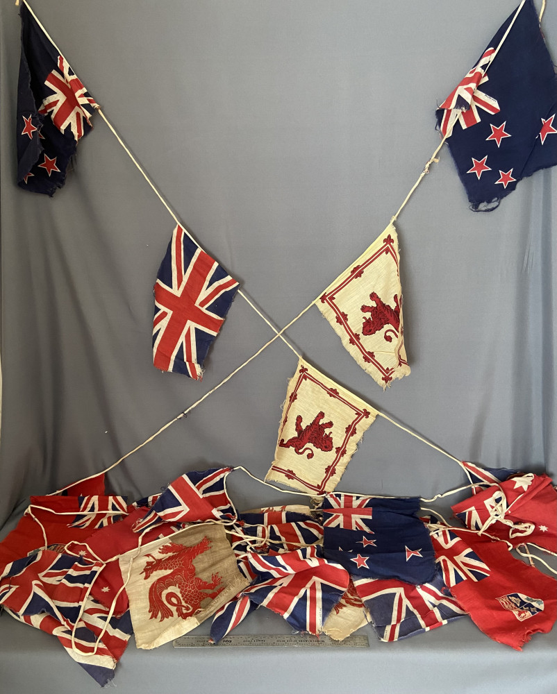 Lot of vintage bunting with various flags