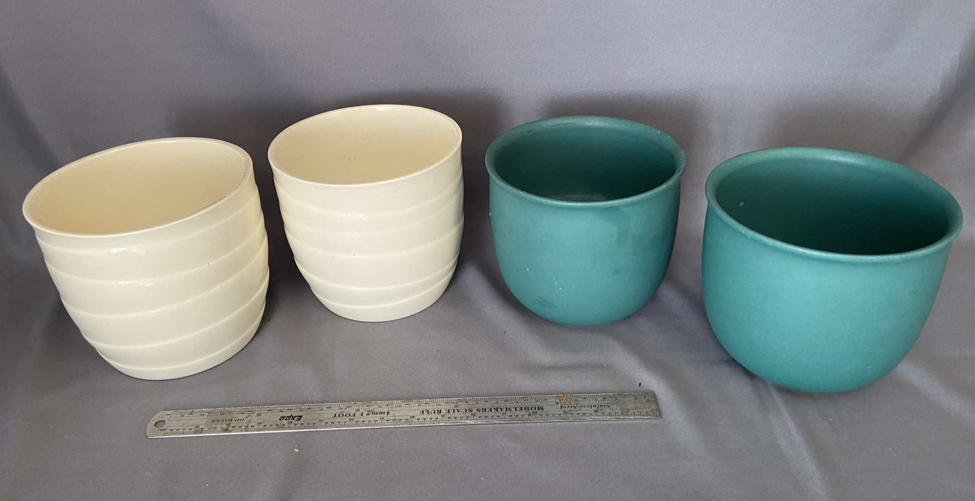 Four small vintage West German Pots