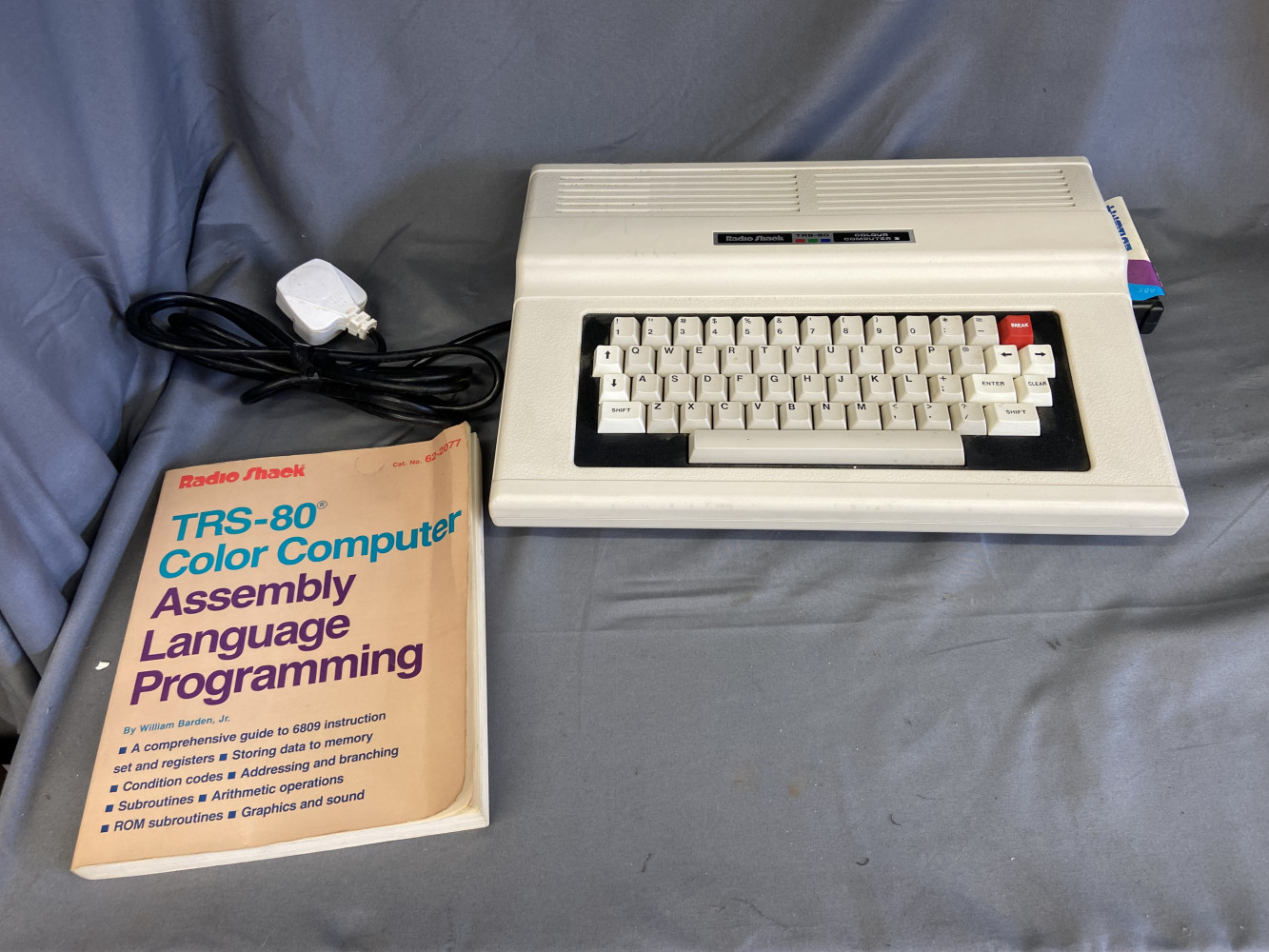 Radio Shack TRS-80 Colour Computer 2, with power lead and manual