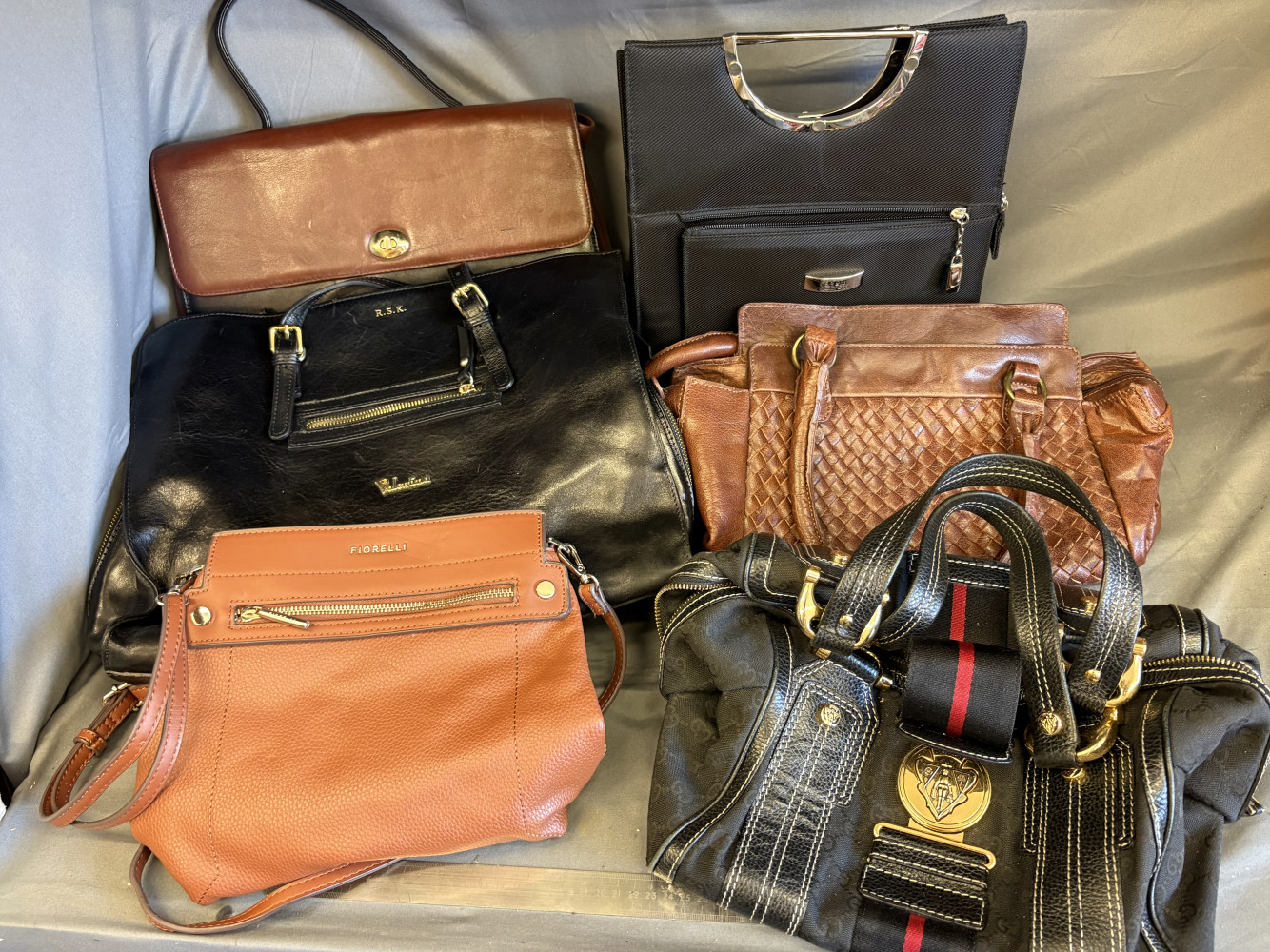 Lot of 6 handbags, make your own mind up