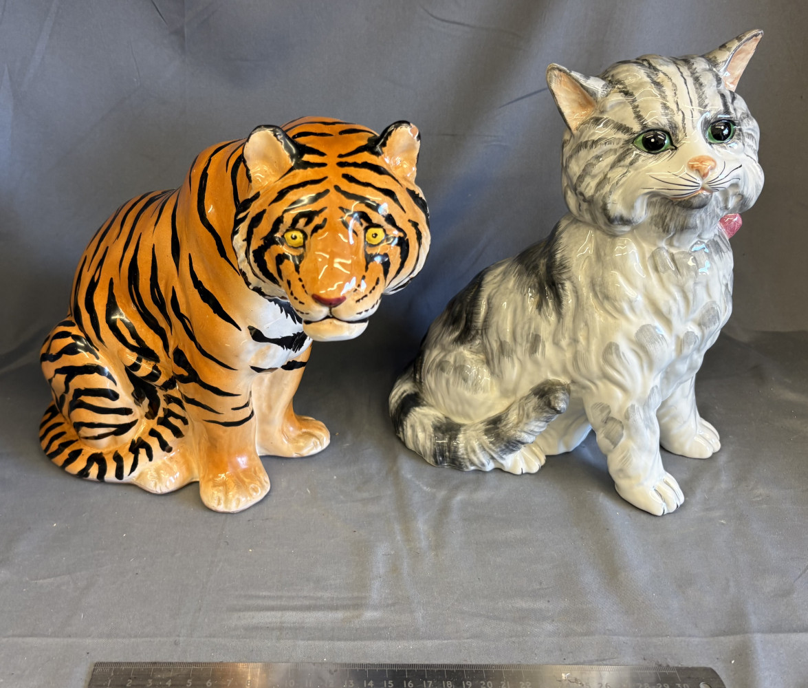Italian made Tiger and Cat great detail