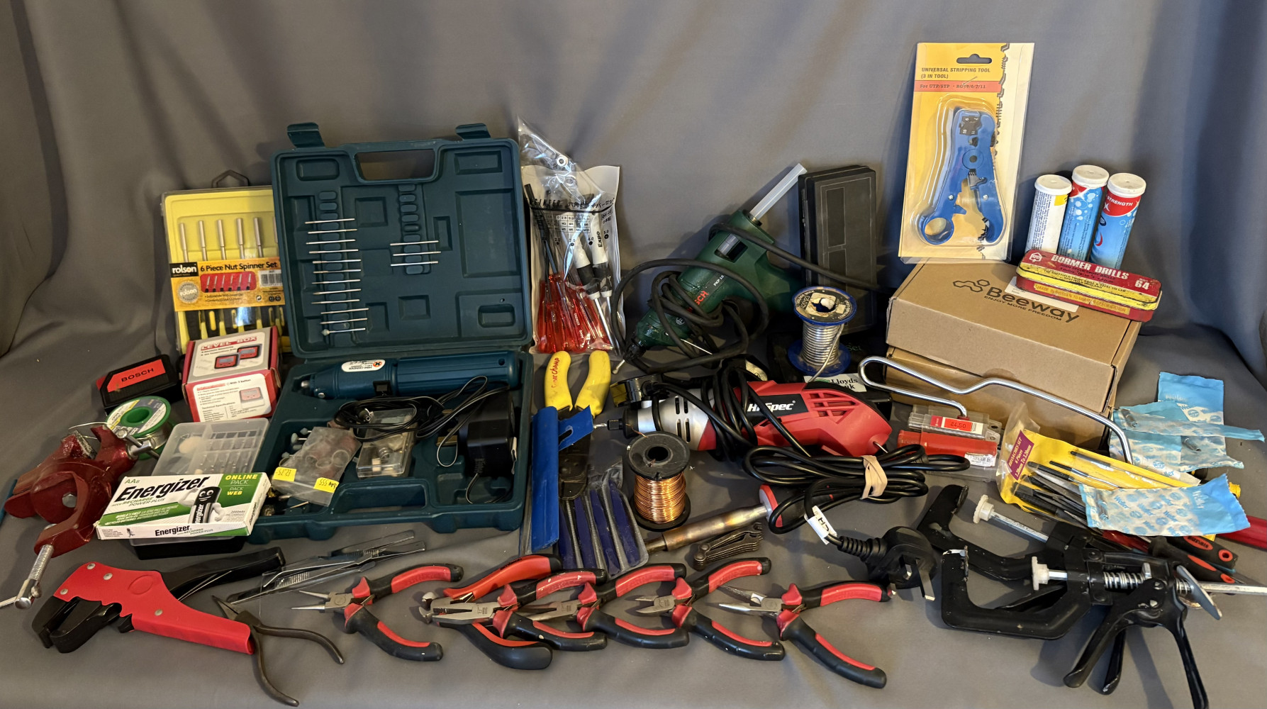 Large lot of small model makers tools