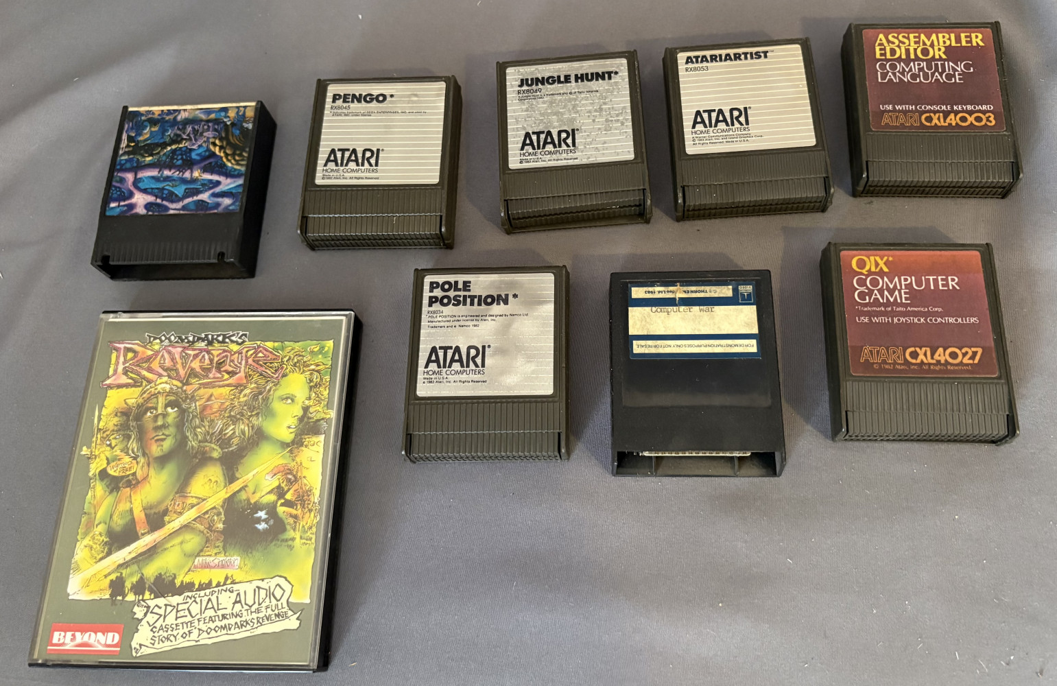Doomdark's Revenge cassettes and 8 Atari 8-bit games and programs