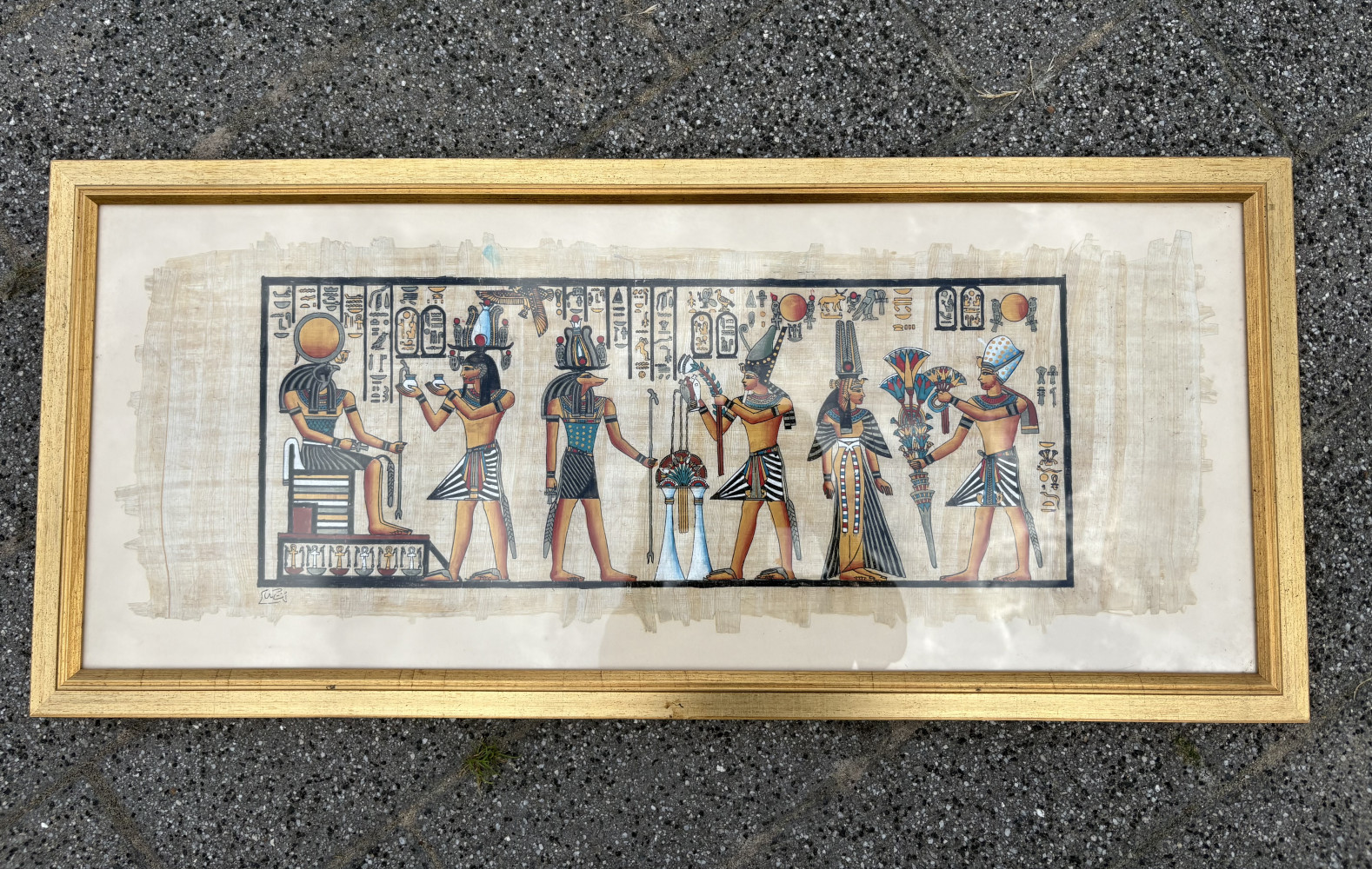 Large Egyptian tourist wall hanging 83cms x 37cms