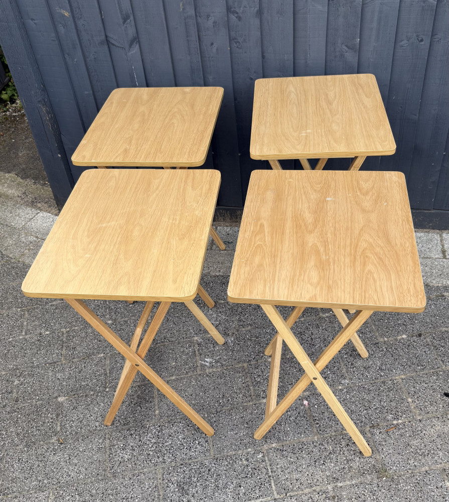 Four folding side tables