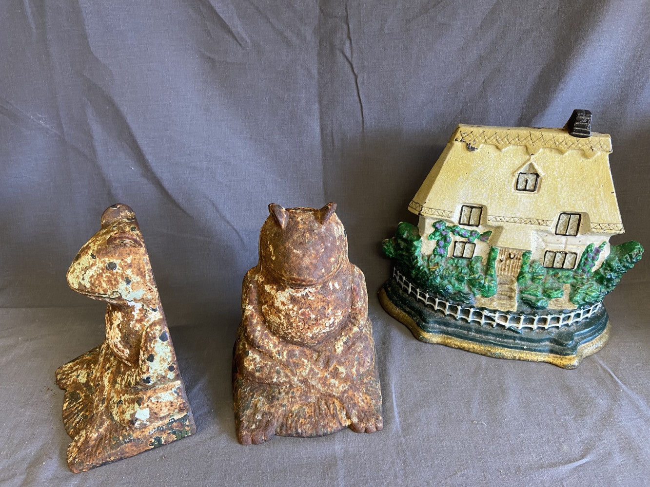 3 Cast Iron Door Stops