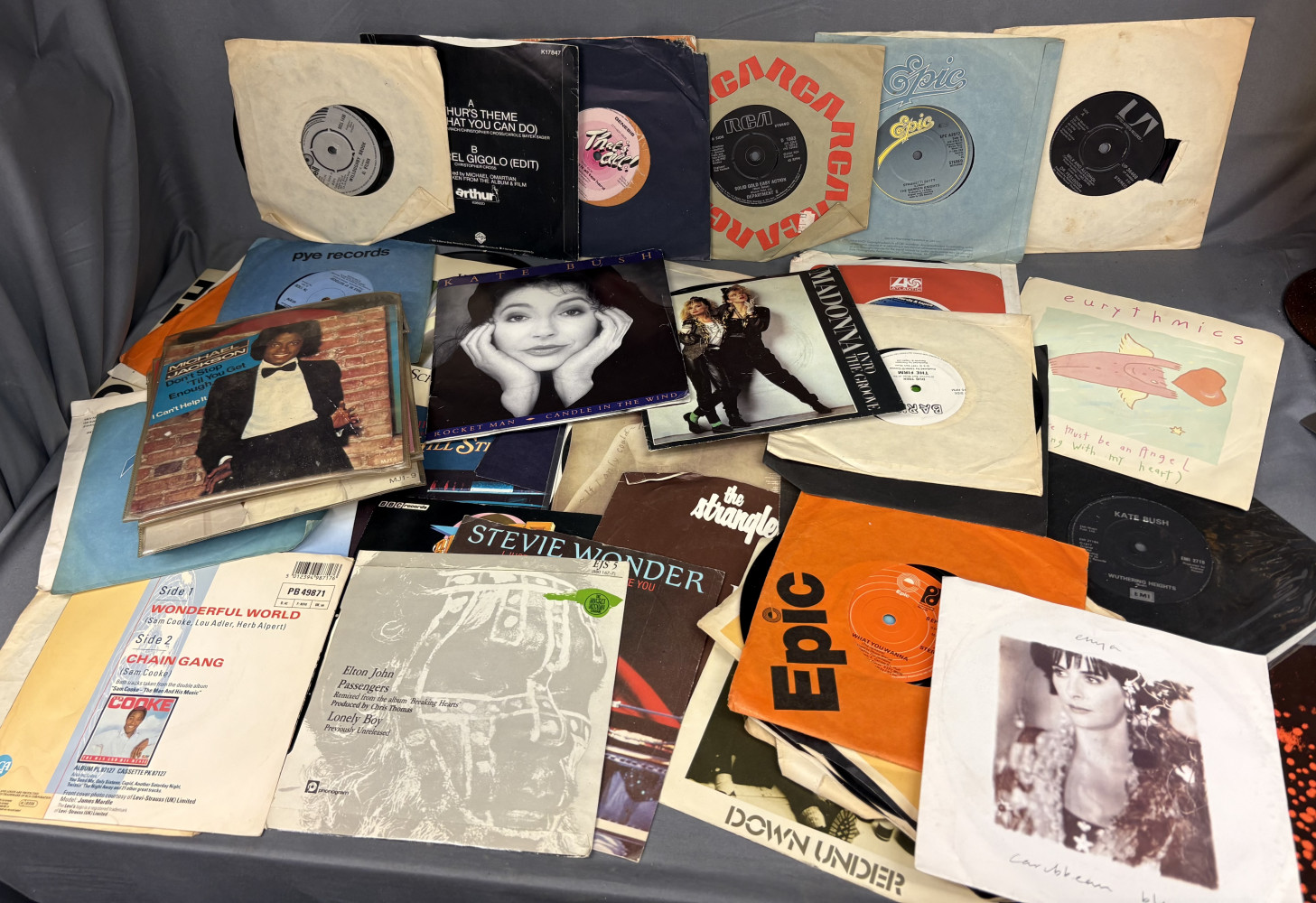 Collection of 7-inch vinyl records