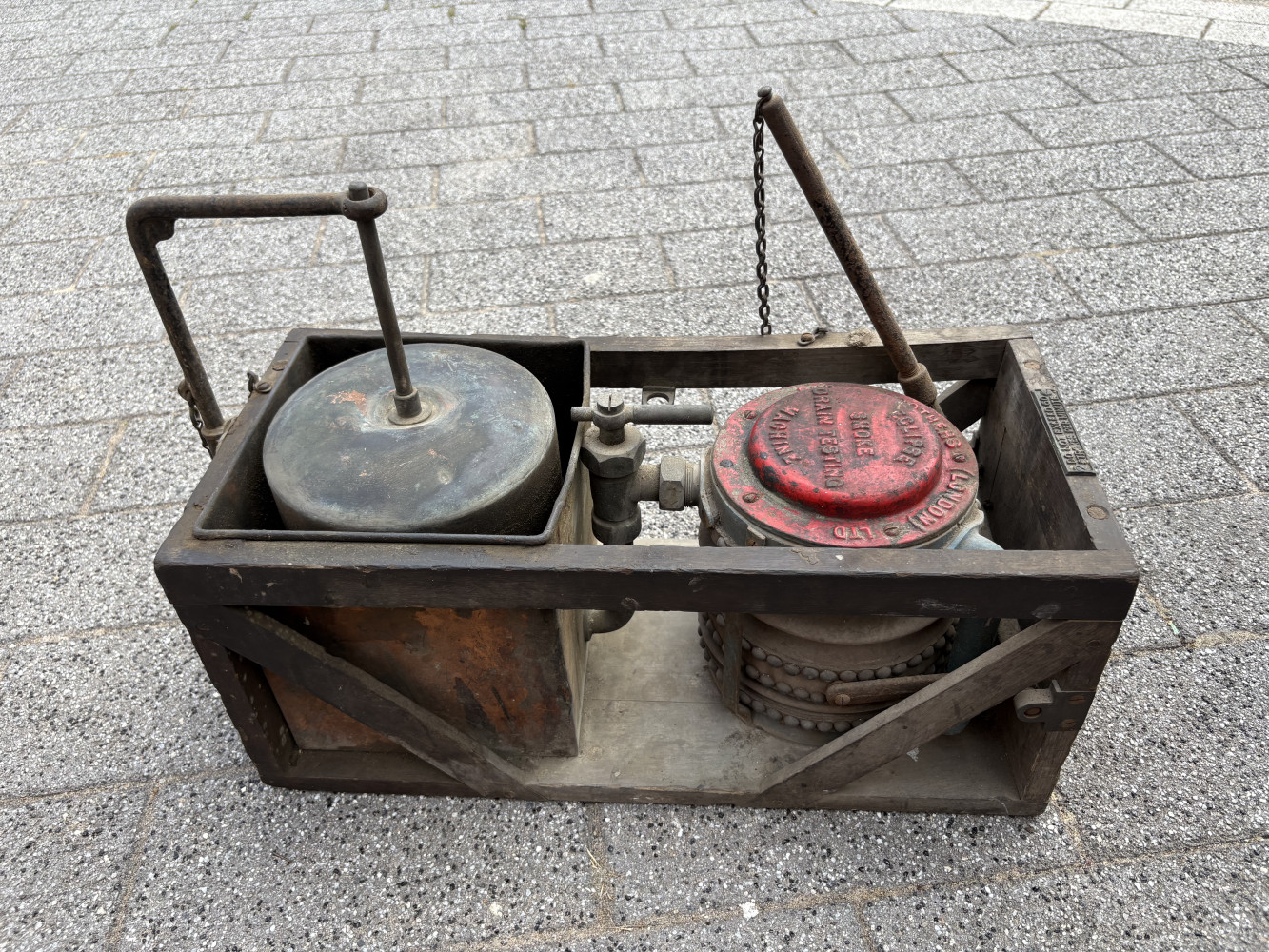 Antique Burn & Baillie Eclipse smoke drain testing machine