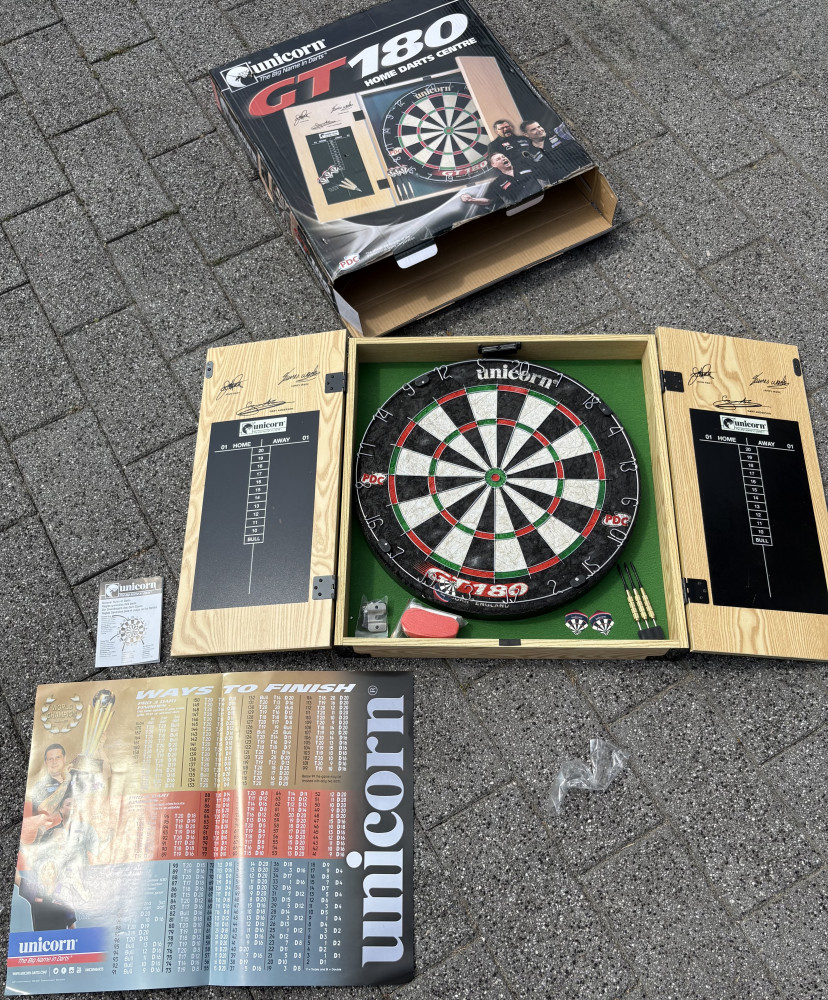 Boxed Dart Board with accessories