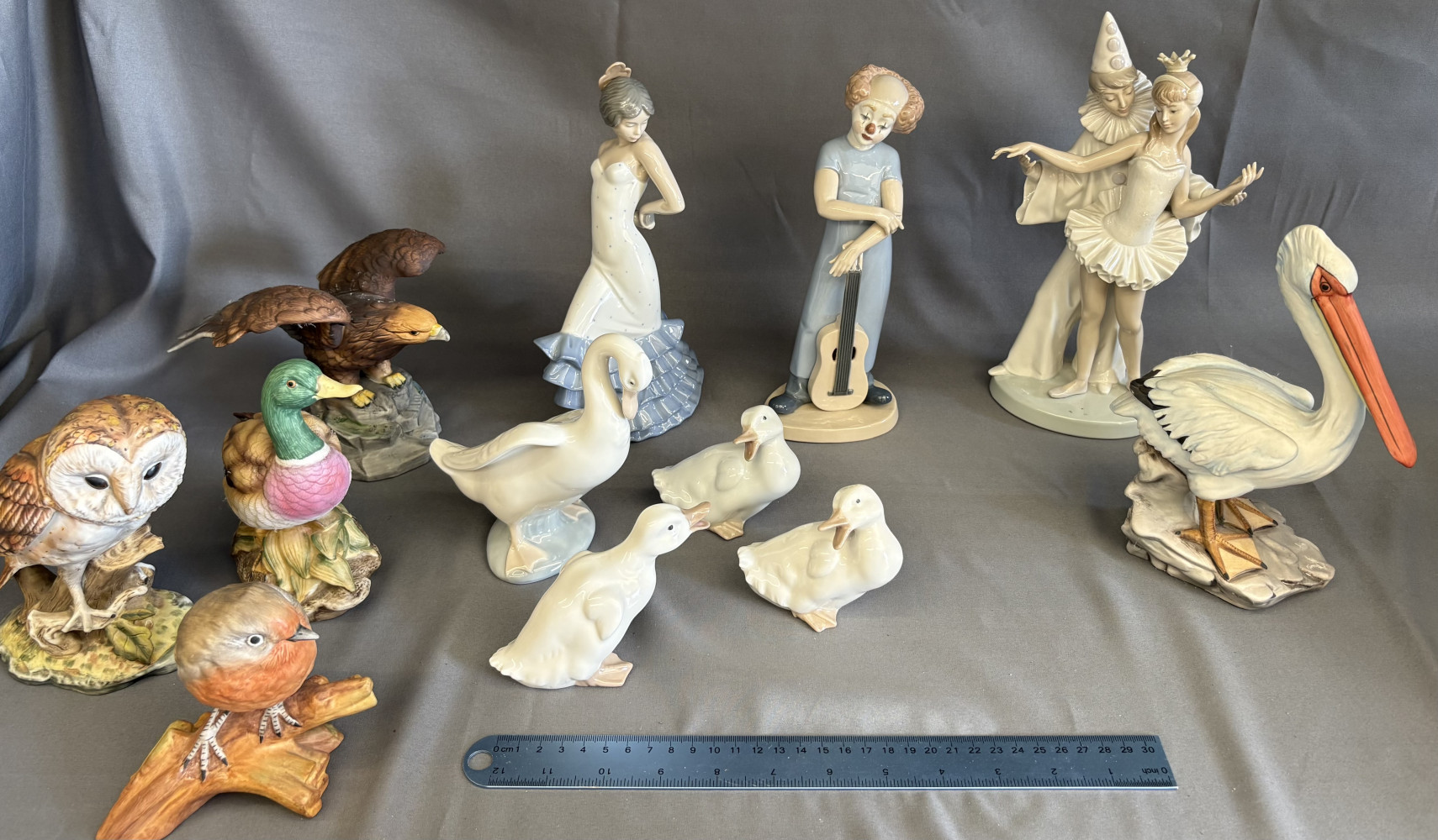 Lladro and NAO figures and other ceramic animal figures