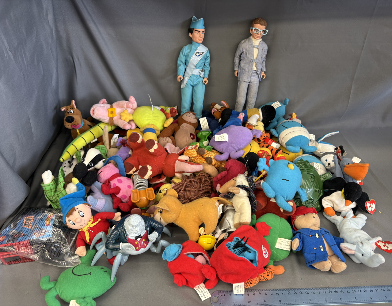 Thunderbird toys, large lot of McDonald toys and Ty Teenie Beanie Babies