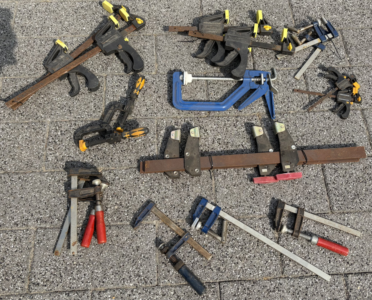 Large mixed lot of various clamps