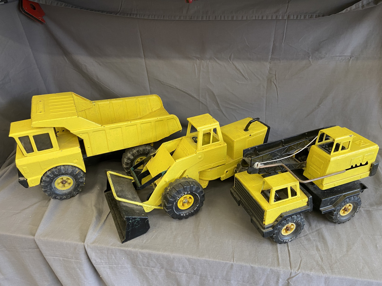 3 Large Metal Tonka Toys