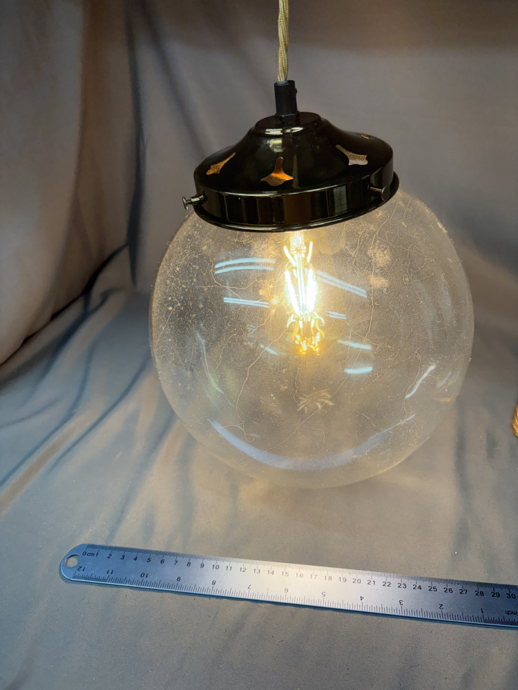 Large NEXT Glass Bauble Globe light all working 25cms