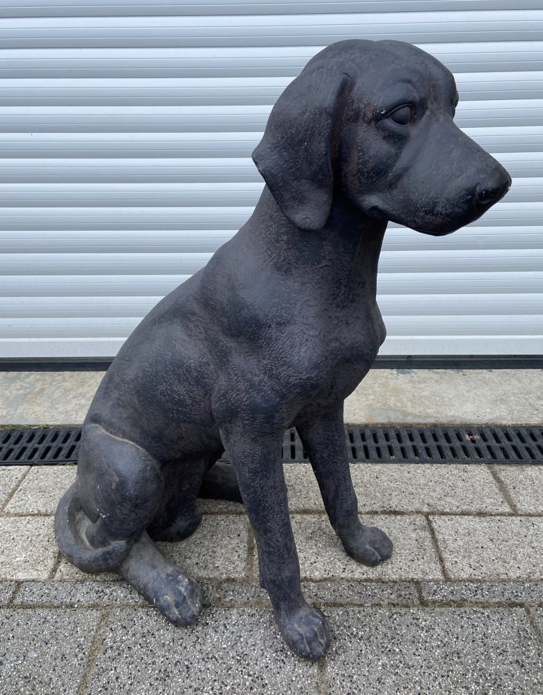 Large resin dog statue