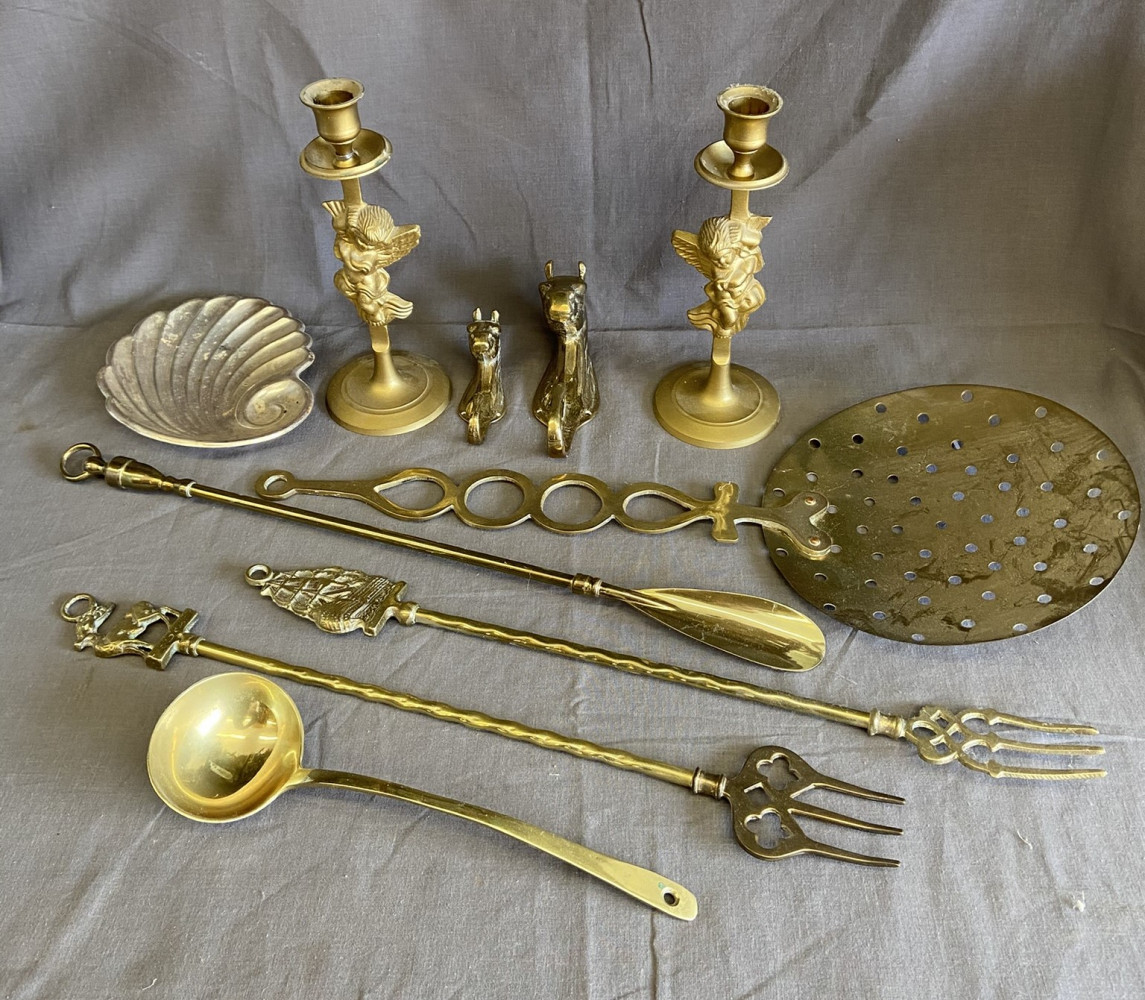 Mixed brass and Metal ware