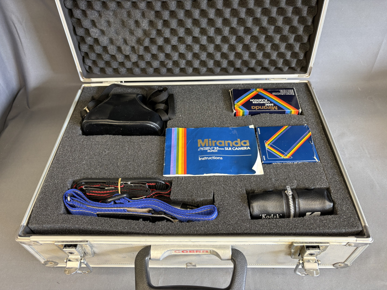 Vintage Miranda MS-1 Super 35mm SLR film camera In flight case