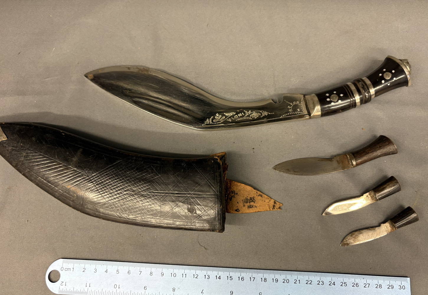 Gurkha Kukri Knife Leather Scabbard