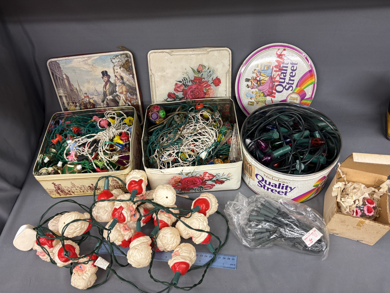 Large lot of Christmas lights some modern some vintage