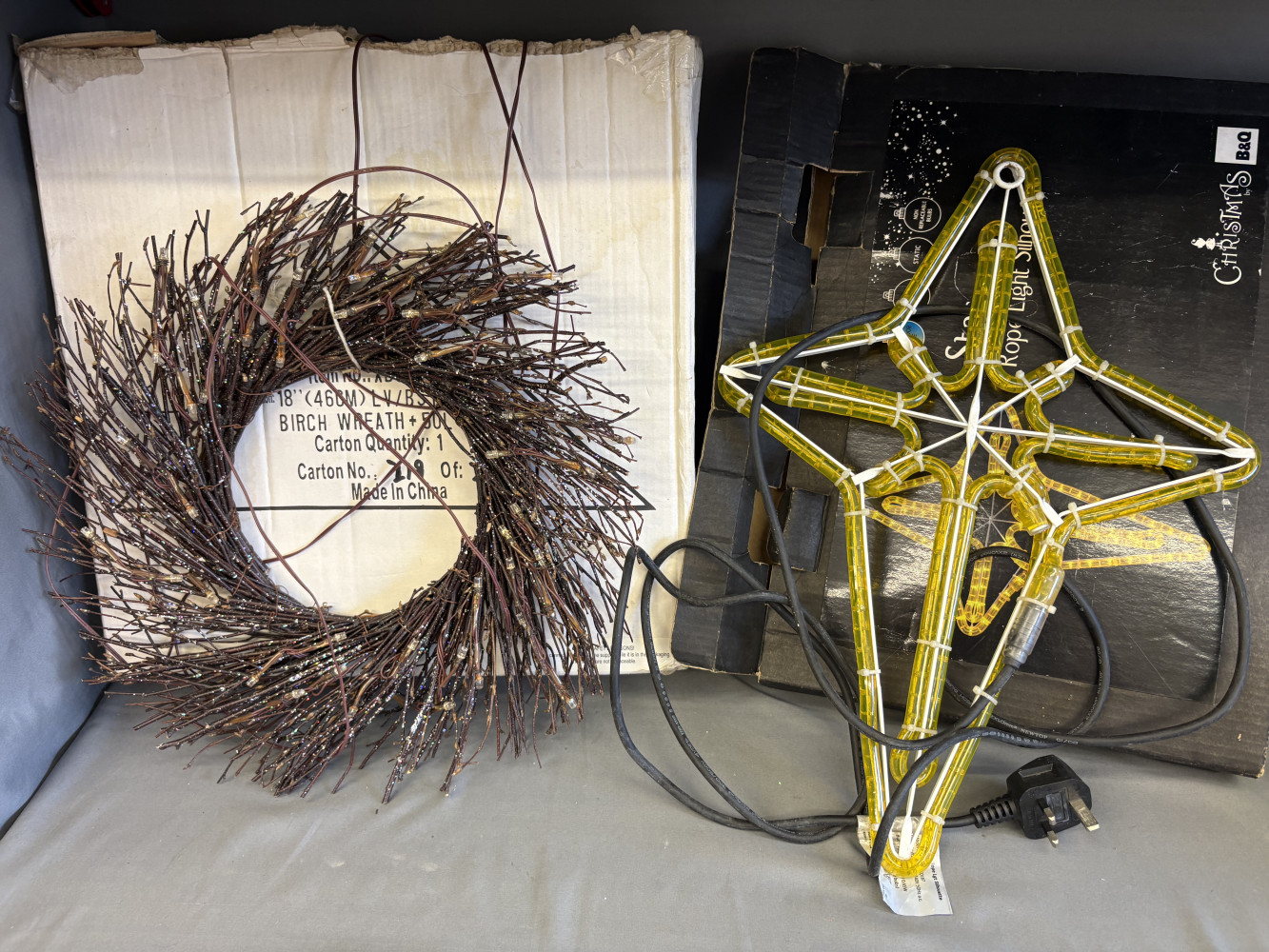 2 light up Christmas Decorations