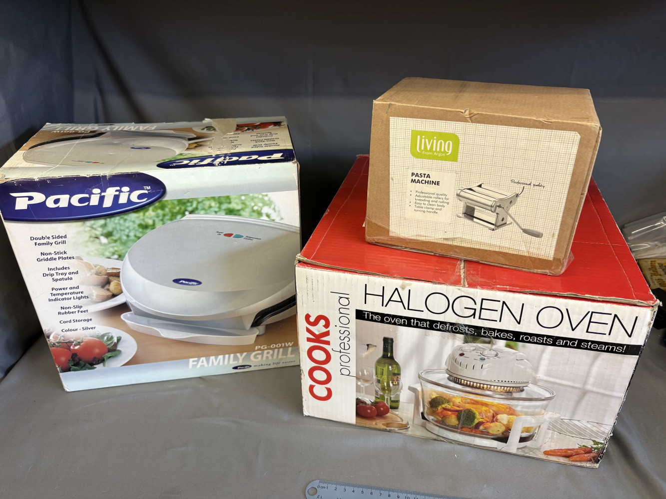 Pasta machine, halogen oven and grill machine