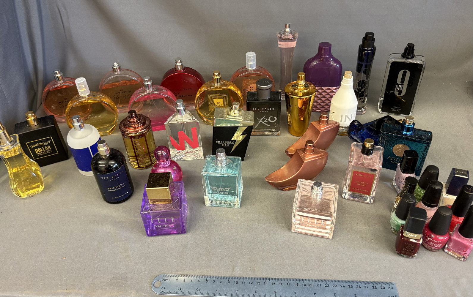 Large lot of used Perfumes and some nail varnishes