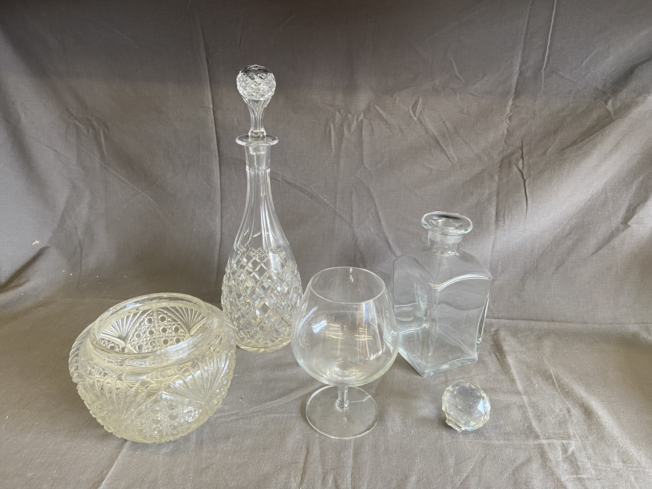 Glass Decanters and Glassware some A/F