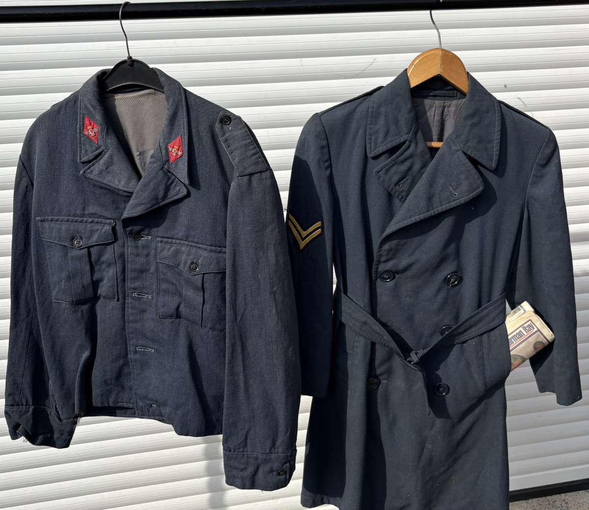 Vintage Spanish airforce Jacket and a vintage Royal Air Force coat