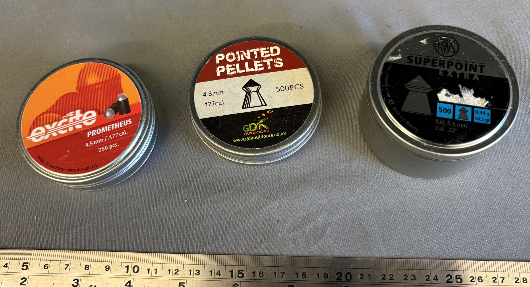 3 tins of air gun pellets