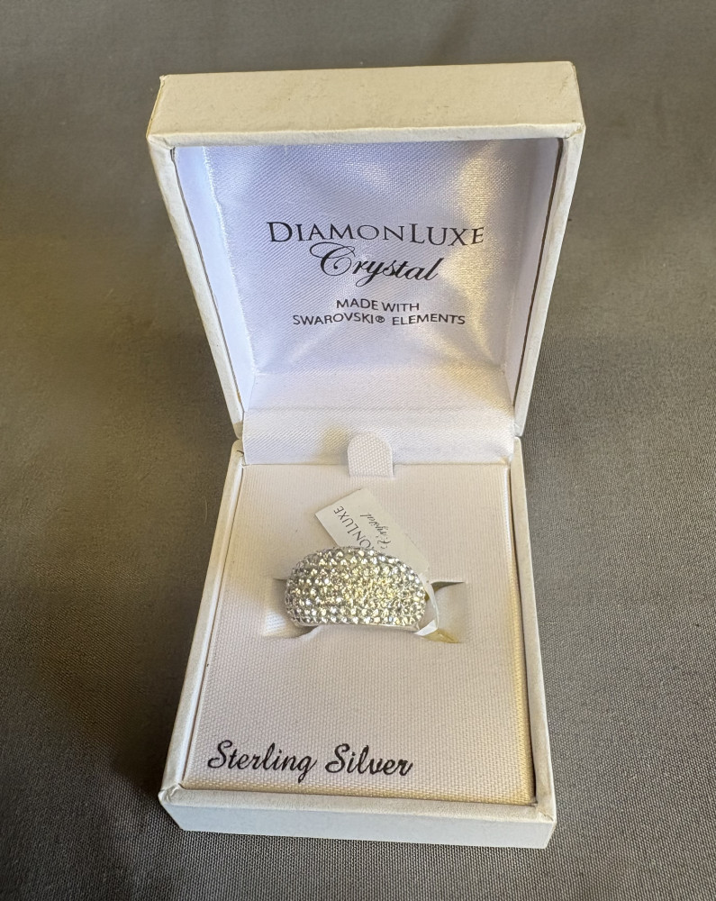 Sterling Silver Clear Crystal Ring