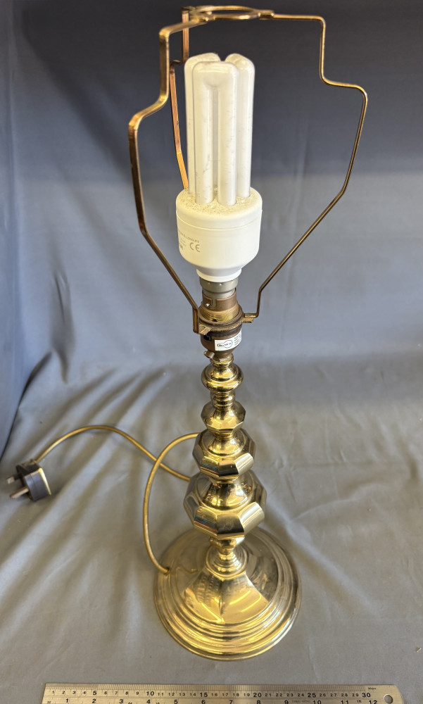 Large brass candle stick 54 cms tall