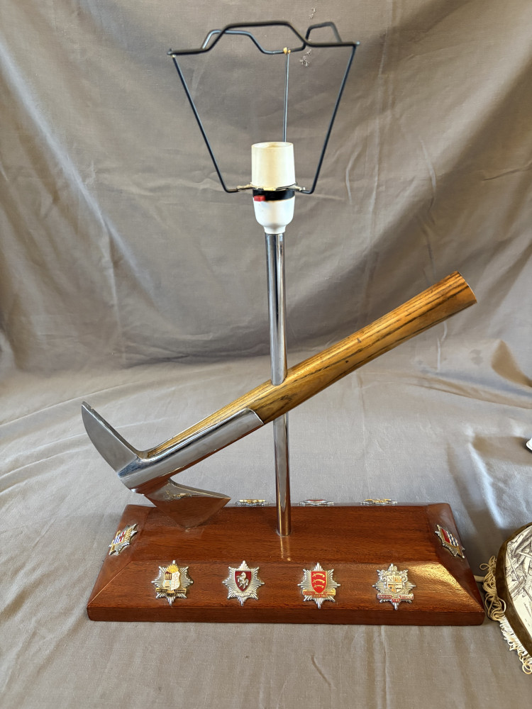 Firefighters Axe Mounted and Turned into a lamp these are normally given as retirement gifts