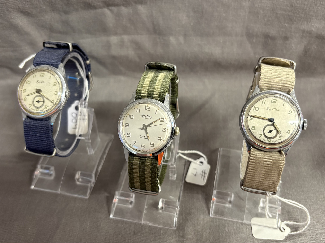 Bentima watch 1930/40s, Bentima Star Watch 50/60s 32mm and another Bentima watch 1930/40s