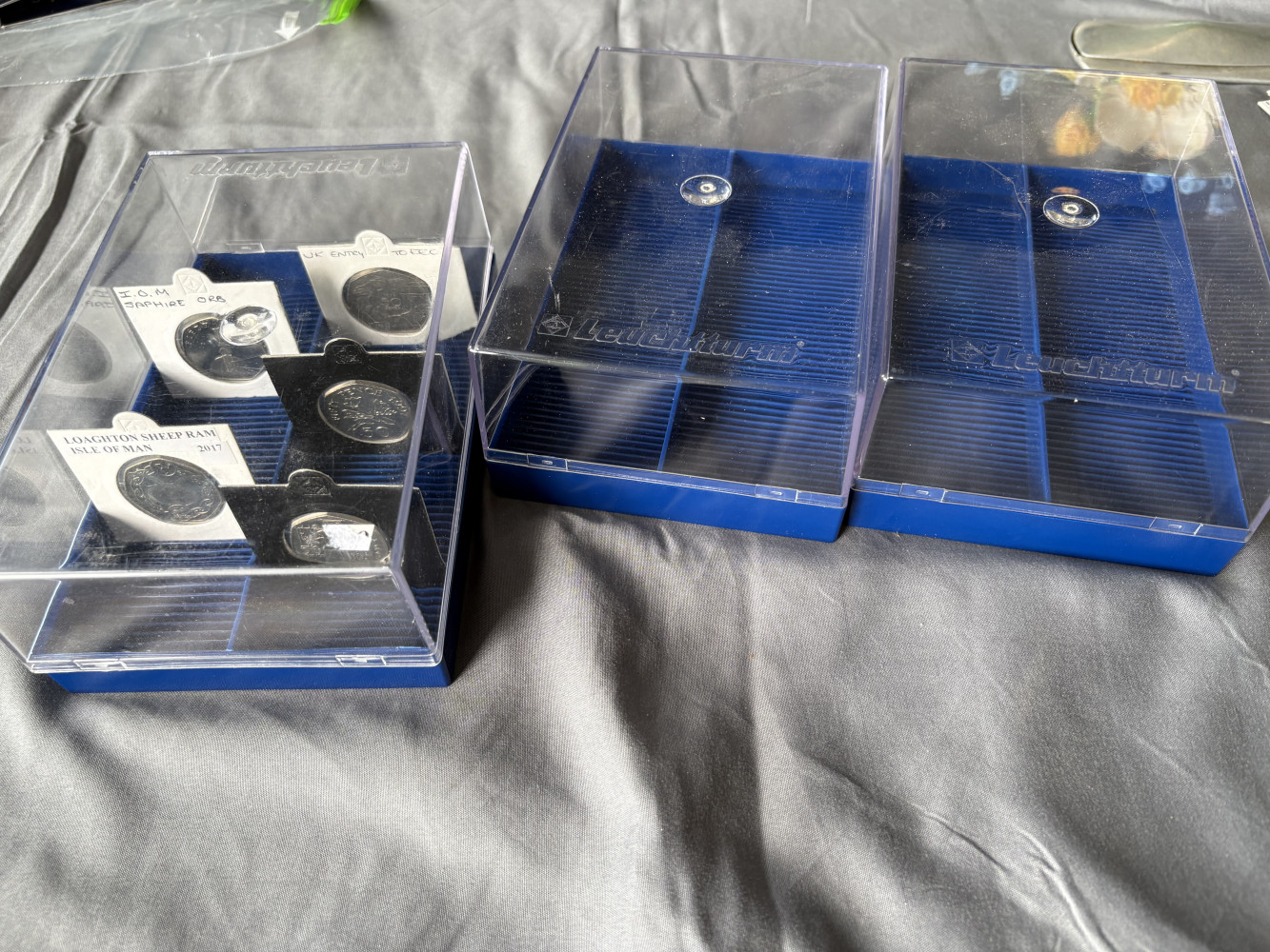 Cases for coin collectors and 5 collectors 50p pieces