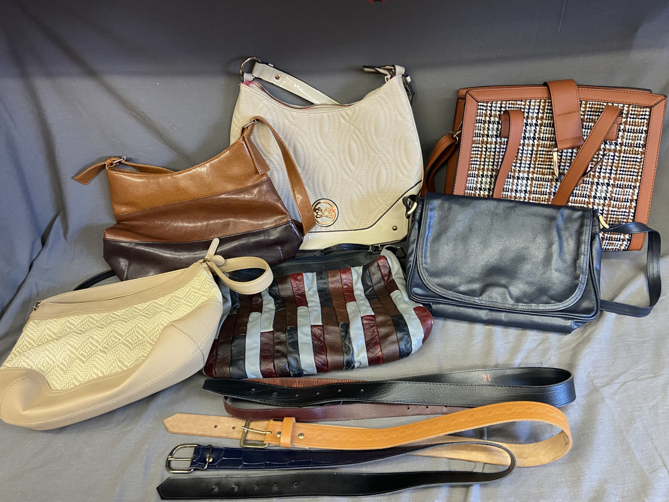 Handbags and ladies belts