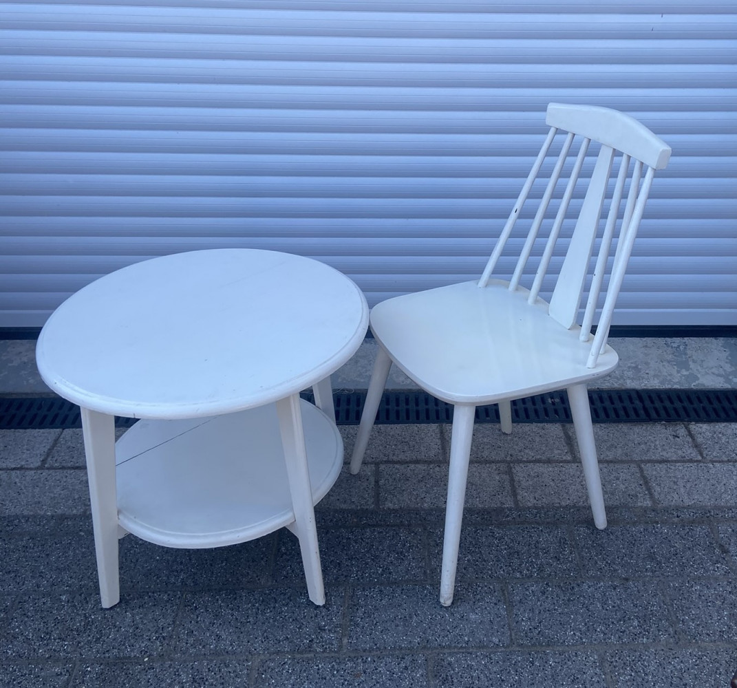 Painted table and Chair