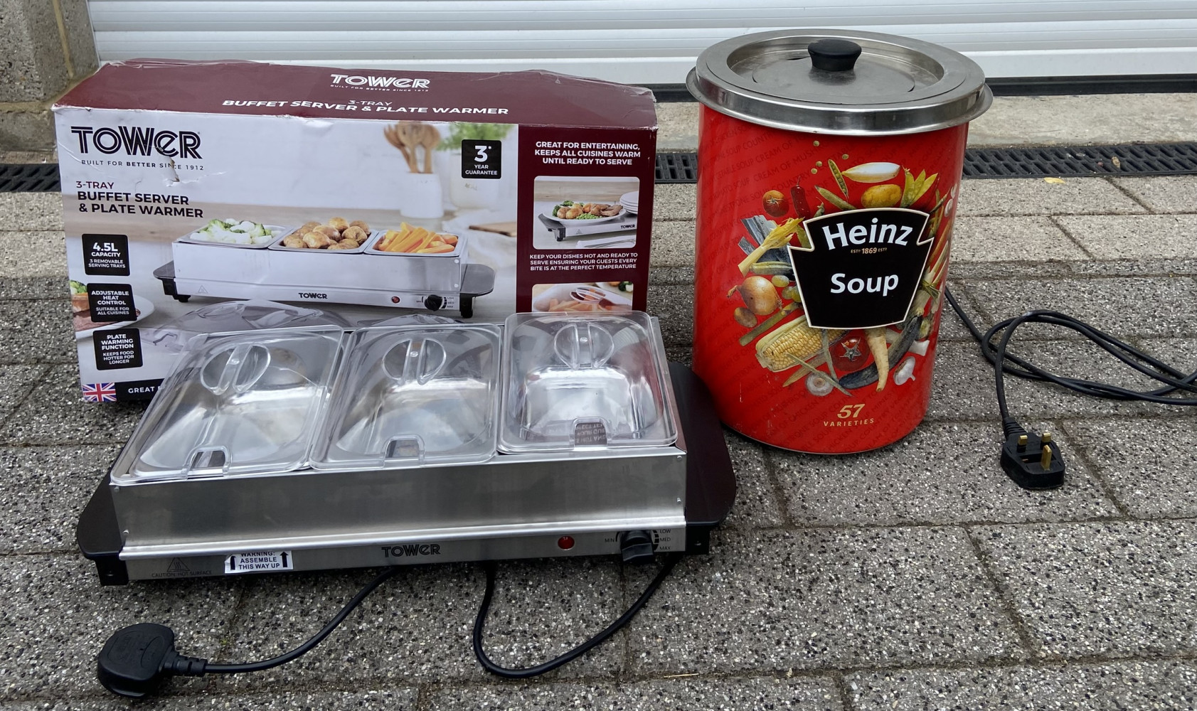 Food warmer lids A/f and Heinz food warmer