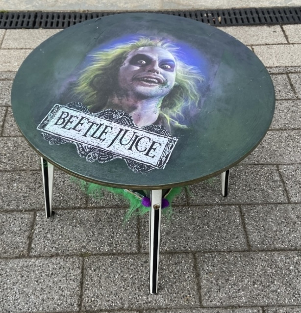 Beetle Juice side table with storage